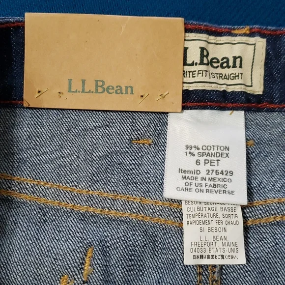 L. L. Bean Favorite Fit Denim Skirt 6 Petite - Picture 7 of 8